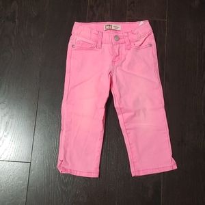 Pink jean capris
